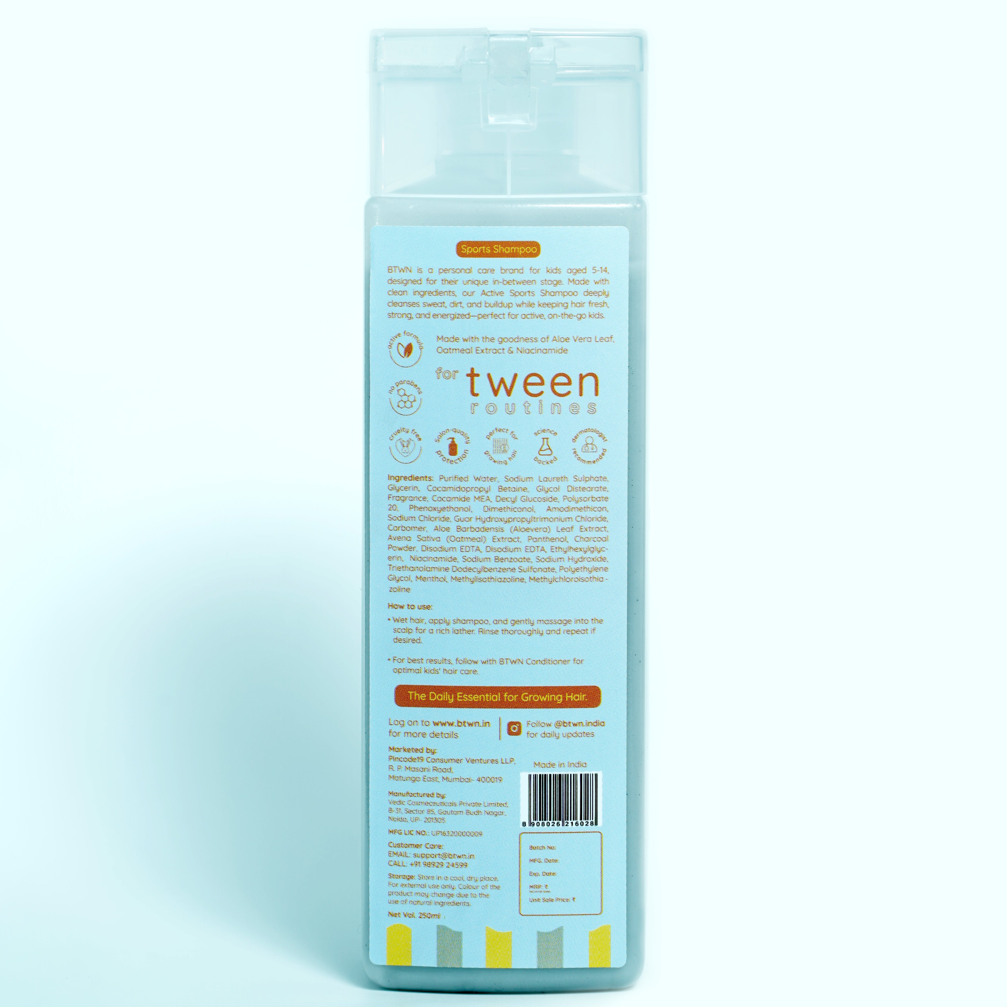 BTWN Sports Shampoo Play Hard, Stay Fresh!